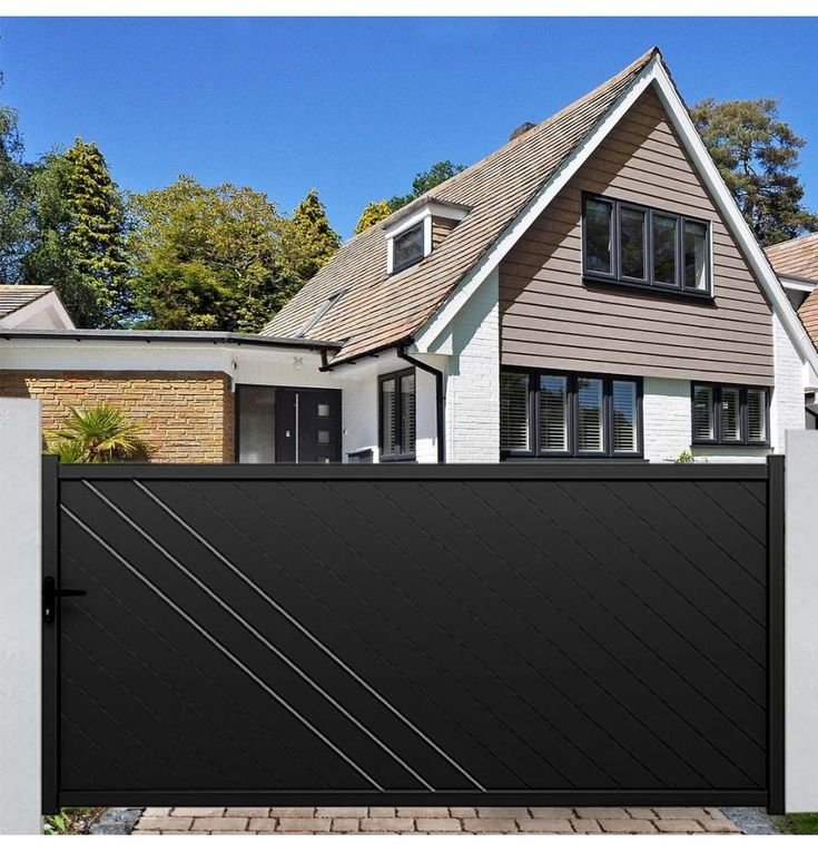 Portail Coulissant ALU Brest passage 3m50 ou 4m00 Ht 1m70 Gris